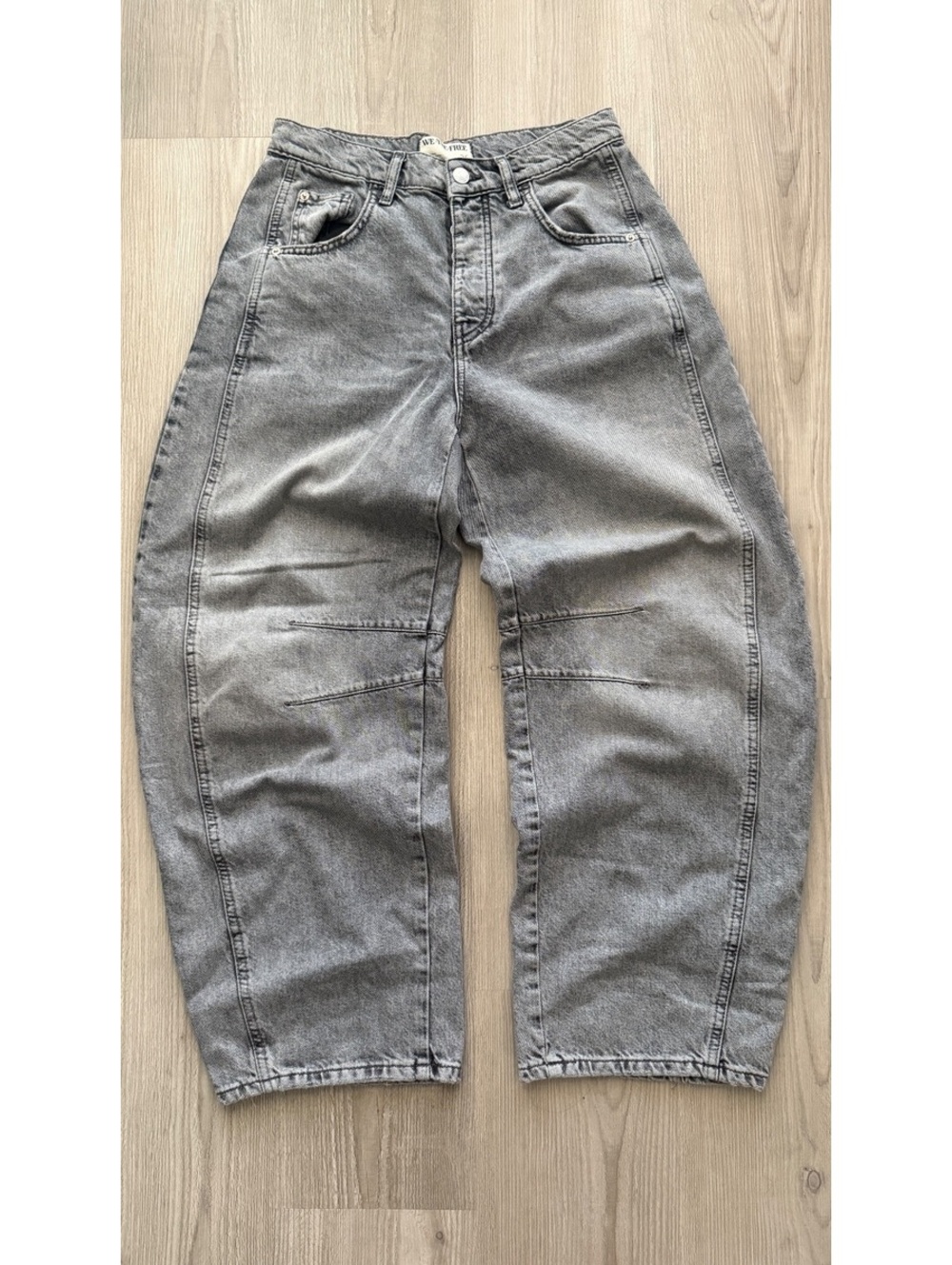 Free People We The Free Good Luck Barrel size 25 Washed charcoal gray